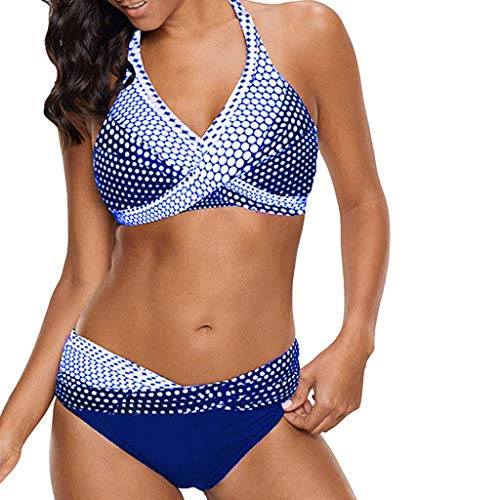 Nuovo Punto Polka Costumi da Bagno Donna Due Pezzi Vita Alta VJGOAL Micro Bikini Donna Mare Push Up Seno Abbondante Bikini Brasiliana Donna Sexy Tankini Costume da Bagno Donna Curvy Trikini Mare 2019