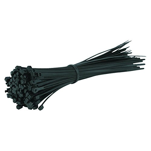 Gocableties, Confezione da 100 fascette ferma-cavi nere in nylon resistente e di alta qualità, dimensioni: 300 mm x 4,8 mm