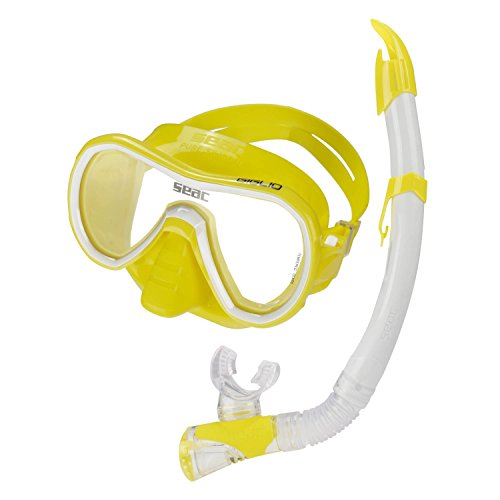 Seac Set Giglio Color, Kit maschera sub e boccaglio per snorkeling