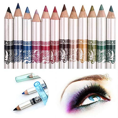 Cineen, eyeliner con brillantini in 12 colori, set di cosmetica per trucco