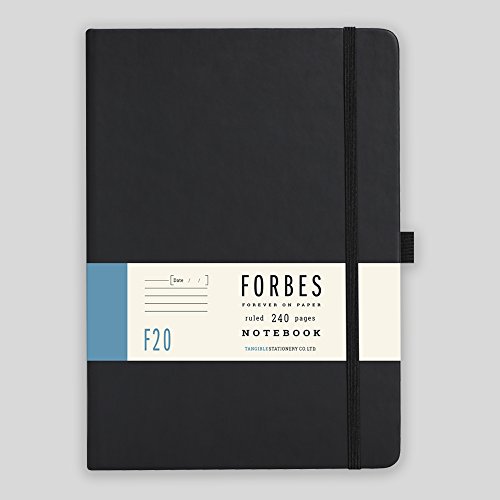 Forbes, quaderno classico a righe, formato A5, a righe A5 Nero