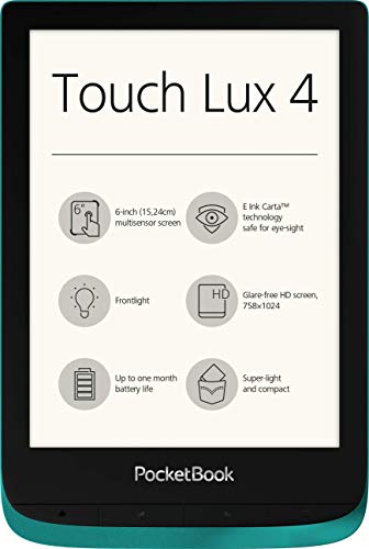 Pocketbook Touch Lux 4 lettore e-book Touch screen 8 GB Wi-Fi Verde