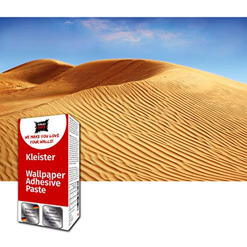 GREAT ART Photo Carta da Parati – Deserto Dune di Sabbia – Paesaggio di Sabbia Tramonto nel Sahara Africa Decorazione Caldo estivo – 210 x 140 cm 5 pezzi e colla inclusa