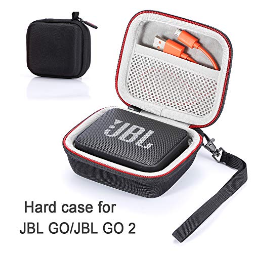 Custodia per JBL Go/JBL GO 2, Custodia da viaggio rigida per JBL GO/JBL GO 2 Altoparlante portatile senza fili Bluetooth (solo custodia, altoparlante e accessori non inclusi) - Nera