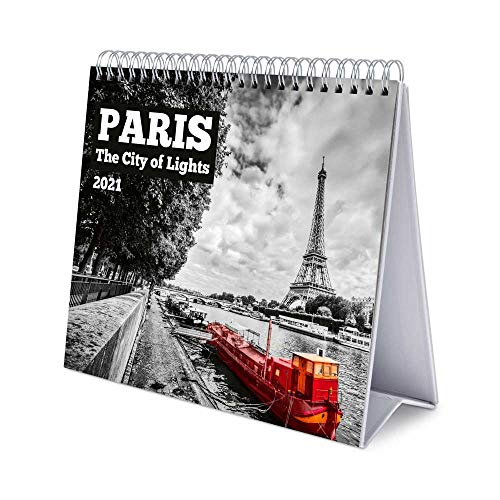 Grupo Erik Calendario da Tavolo 2021 Parigi, calendario da scrivania 2021, 20 x 18 cm