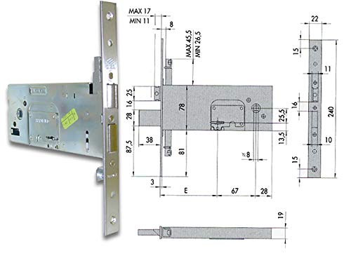 Cisa 5735790 57357-90 Serratura SCROCCO