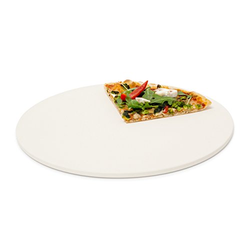 Relaxdays 10019339 Pietra Ollare per Pizza, Beige, 33x33x1 cm