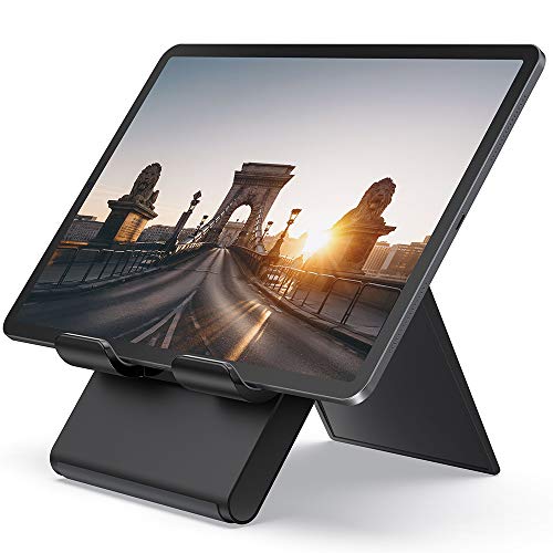Lamicall Supporto Tablet, Supporto Regolabile - Universale Supporto Stand Dock per 2020 iPad PRO 9.7, 10.2, 10.5, 12.9, iPad Air 2 3 4, iPad Mini 2 3 4, Samsung Tab, iPhone, Altri Tablets - Nero