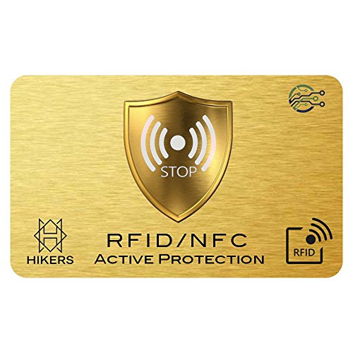 Carta di blocco RFID/NFC Protezione per carta di credito contactless, carte bancaria, pasaporto, carta bancomat (Pack 10 carte)