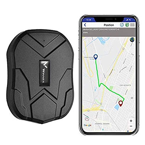 Winnes TK905B - GPS Tracker Localizzatore GPS per auto, in tempo reale, 150 giorni, con potente magnete antifurto Gratuito APP per Android/iOS