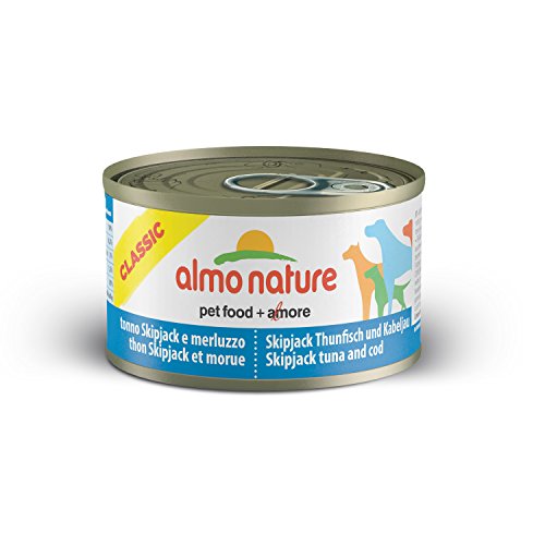 almo nature Hfc Naturale tonno Skip Jack e merluzzo Wet Dog Food, 95 g, Confezione da 24