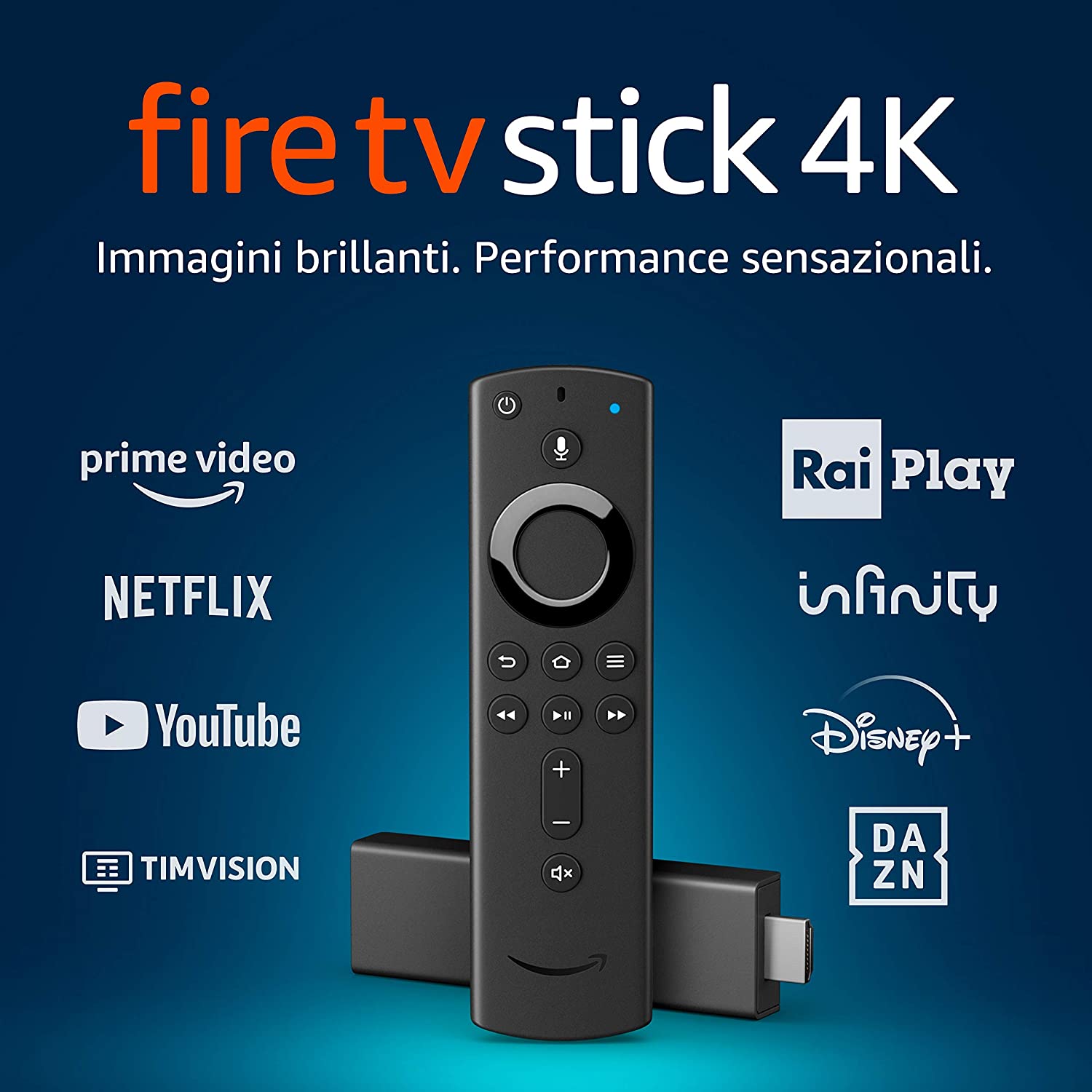 Fire TV Stick 4K Ultra HD con telecomando vocale Alexa di ultima generazione | Lettore multimediale