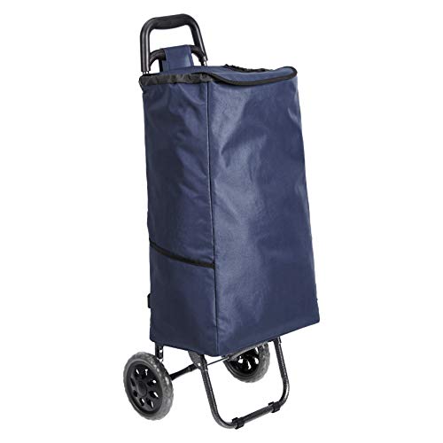 AmazonBasics - Carrello portaspesa con 2 ruote, capacità: 40 litri, colore: blu navy