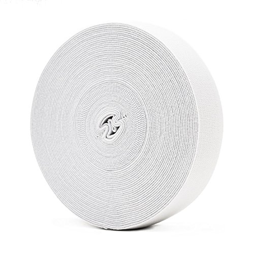 Bianco elastico per abiti personalizzati e artigianato DIY domestico 10 metri, 2,5 cm in larghezza