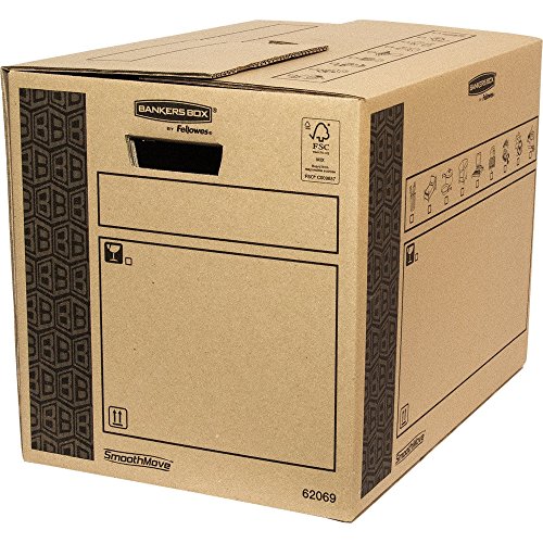 Bankers Box 6206902 Scatola per Traslochi e Trasporti Cargo Robusta SmoothMove, 350 x 370 x 500 mm, confezione da 10 pezzi