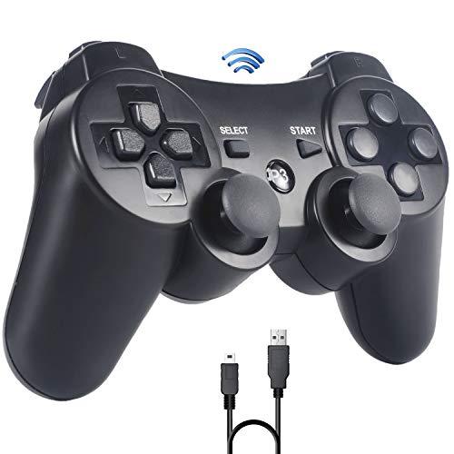 Sefitopher Joystick PS3,senza fili Controller di gioco per PS3, Bluetooth Controller con cavo di caricabatterie, Controller Wireless Bluetooth per PlayStation 3