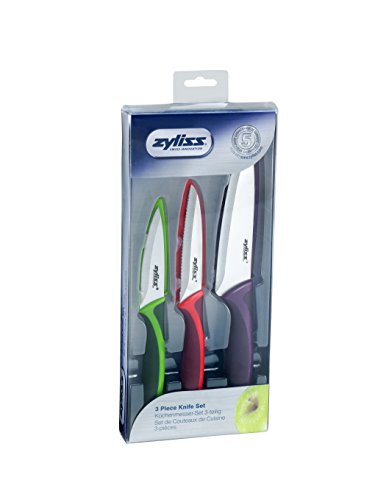 Zyliss E72403 - Set di coltelli, 3 Pezzi, Vari Colori