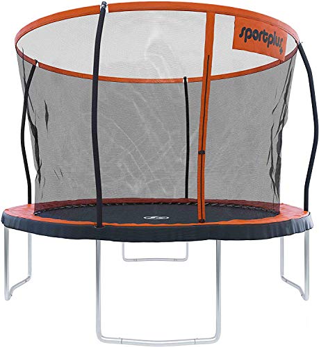 SportPlus Trampolino da Giardino , Testato TÜV GS, Struttura del Telaio Senza Saldature, Rete di Sicurezza Rimovibile, incl. Copertura dei Bordi