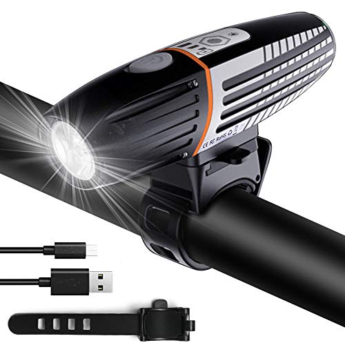 VICKSONGS IPX6 Luci Bicicletta LED Ricaricabili USB, Luci LED Set per Bicicletta, D’immurazione della Luce Intelligente e Automatica Impermeabile con Un Indicatore di Alimentazione, per Il Ciclismo