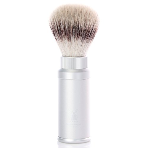 Mühle Travel - Pennello da barba in alluminio anodizzato Silvertip Fibre®