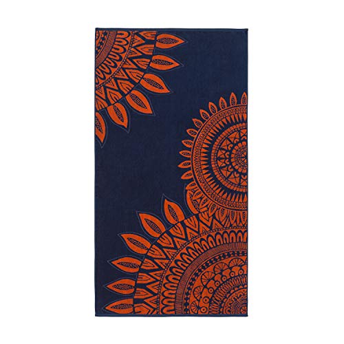 Montse Interiors - Asciugamano da Spiaggia o da Piscina | 100% Cotone Egiziano | Motivo Mandala Moderno | 90x170cm