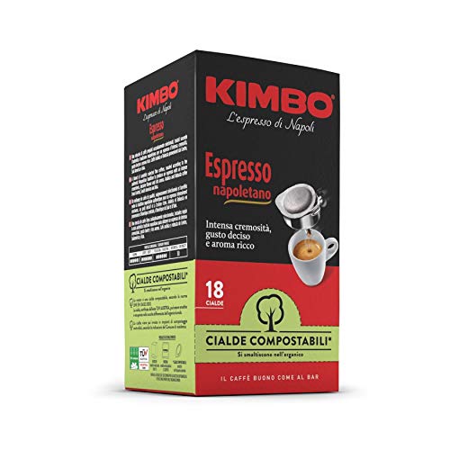 Kimbo Cialde Caffè Compostabili ESE Espresso Napoletano - 8 Pacchi da 18 Cialde (Totale 144 Cialde)