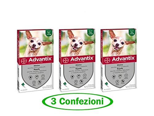 advantix Pot-ON Cani Fino a 4 kg - Offerta 3 Confezioni