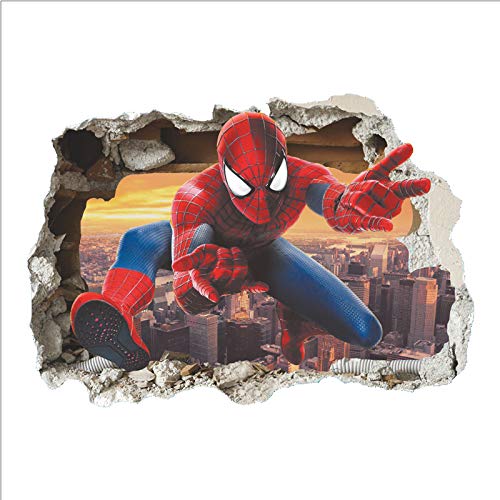 Kibi Spiderman 3D Adesivo Muro Spiderman Adesivo da Parete Spiderman Adesivi Murali Spiderman Stickers Muro Spiderman Stickers Muro Uomo Ragno