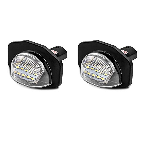 Safego Luci Targa a LED per Auto Luci posteriori 3014 SMD 6000K Xeno Bianco 12V per TO-YO-TA ALPHARD/AURIS/COROLLA/WISH - ZGE/SIENNA/URBAN CRUISER ecc, 2 Pezzi, 1 anno di Garanzia