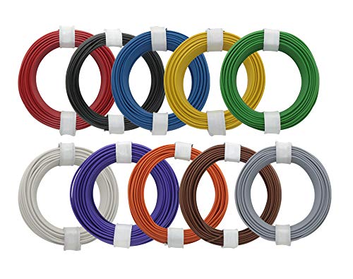 Donau Elektronik Set di Cavi Flessibili, 10 x 10 m, 0,14 mm2, Multicolore, 118-MIX