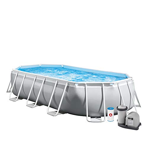 Intex 26796 Piscina Ovale, Grigio, 503 x 274 x 122 cm, 13365 L