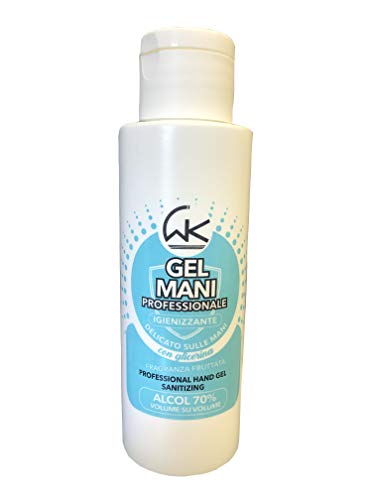 WK Gel Mani Professionale Igienizzante 100 Ml, Alcool 70% - 100 ml, Bianco