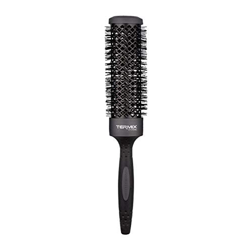 Termix Evolution XL Spazzola per capelli Ø37 rotonda, 3 cm più lunghe, che riducono i tempi di asciugatura, fibre ionizzate e tubo antiaderente.
