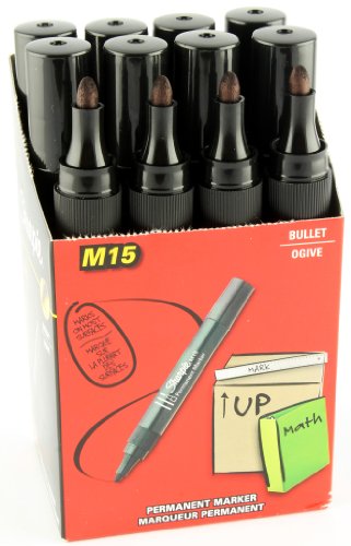 Marcatore permanente Sharpie M15 Papermate, Punta tonda, Inchiostro Nero, tratto 1,8 mm, S0192584, Confezione da 12 pz