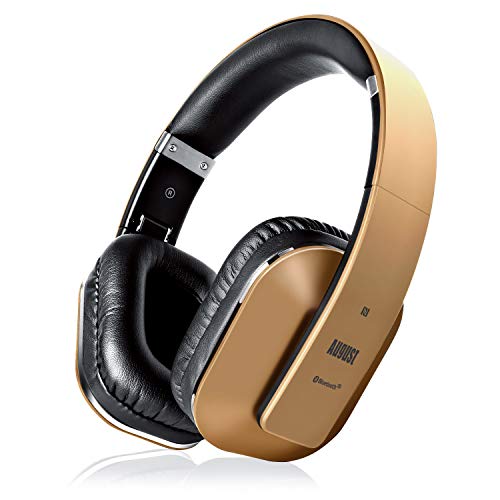 August EP650, Cuffie Bluetooth Senza Fili v4.2, Auricolare Wireless  Sterero Headphones con NFC aptX, Compatibile Android Apple, Oro
