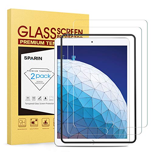 SPARIN [2 Pezzi Compatibile con iPad 10.2 2019 / iPad Air 10.5 2019 / iPad PRO 10.5 2017 / iPad Air 3 Vetro Temperato, Pellicola Protettiva [Ultra Resistente] [ Durezza 9H ] [Alta Trasparente]