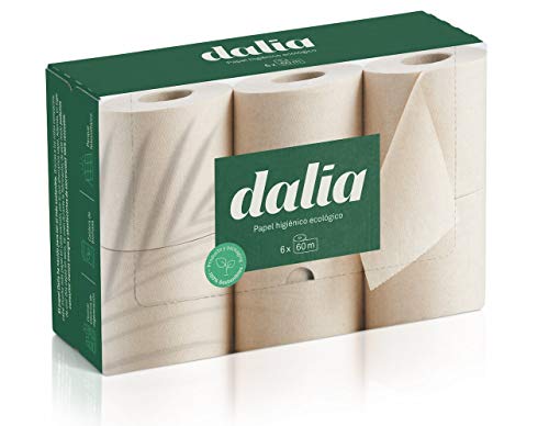 Dalia - Scatola da 6 rotoli ultra lunghi (60 m) di carta igienica ecologica 6 unità 1200 g