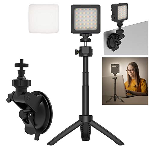 HAFOKO Illuminazione Video Conferenza Lavoro Remoto Chiamata Zoom Luce Led Desktop Video Smartphone Luce per Vlogging Fotocamera Illuminazione Vlog compatibile con Portatile Riunione di Classe Online