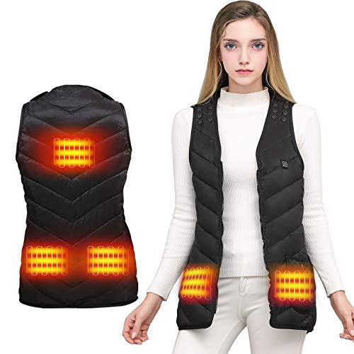 Gilet riscaldato Ricarica USB Giacca elettrica Gilet invernale termico caldo per uomo Donna Terapia Attività all'aperto Campeggio Escursionismo Caccia Pesca (senza batteria)