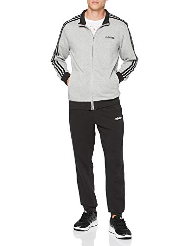 Adidas Tracksuit Cotton Relax, Suits Uomo, Medium Grey Heather/Black/Black, L