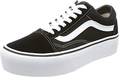 Vans Old Skool Platform, Sneaker Donna, Nero (Black/White Y28), 38 EU