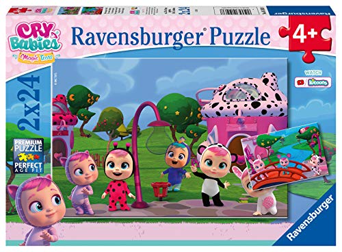 Ravensburger- Cry Babies Puzzle per Bambini, Multicolore, 2 x 24 Pezzi, 05103 8