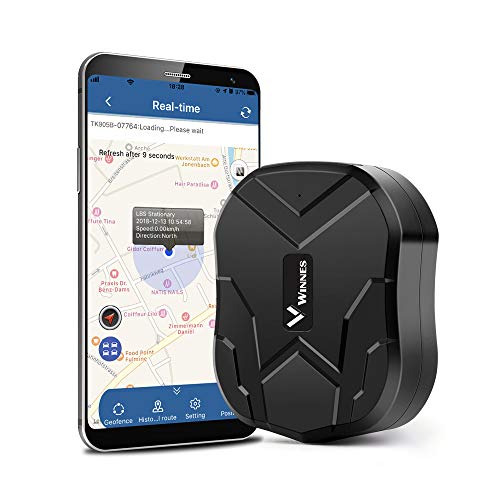 GPS Tracker, TKSTAR Tracciatore di Posizione GPS per Auto / Veicoli Tramite App Gratuita, Localizzatore GPS Con Geo-Fence Magnete Potente e Batteria da 10000mAh
