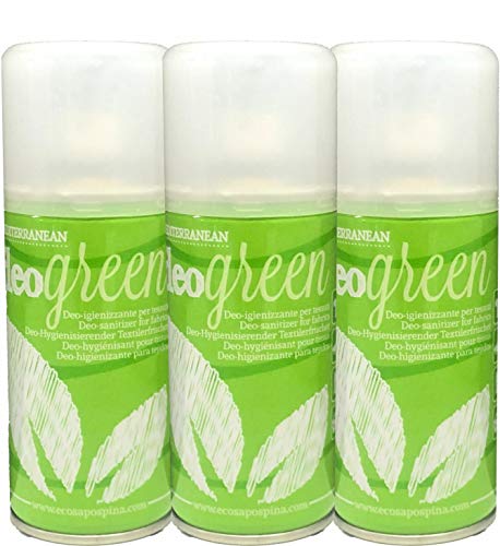Rampi Deo Green - Spray Deodorante Igienizzante Professionale Tessuti Ambiente Auto Cassetti Scarpe Armadio Profumo Hotel Palestra Accessori Lavanderia - 3 Pezzi da 150 ml