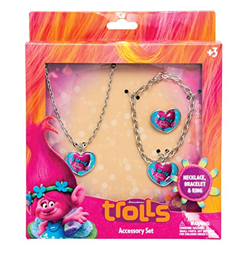 Joy Toy Trolls braccialetto, collana ed annelli per Bambini, 65176