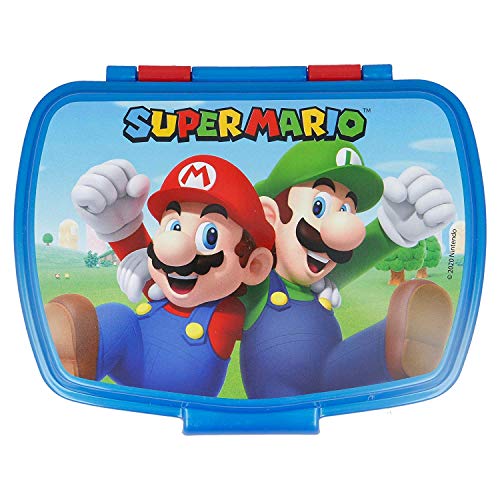 2728; tornare a scuola a Super Mario; macchina per sandwich rettangolare; Prodotto privo di BPA