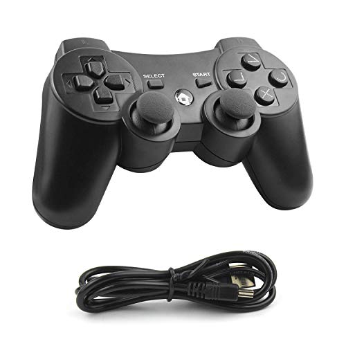JAMSWALL joystick ps3,Senza Fili Controller di Gioco per Playstation 3 , Doppia Vibrazione Gamepad ,con cavo di ricarica