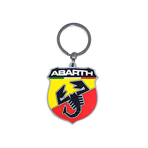 Abarth 21754 Soft Touch Shield Key Ring, Giallo e Rosso, Taglia Unica