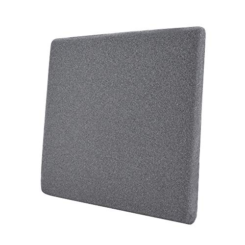 AmazonBasics - Cuscino per seduta, in memory foam, colore grigio, quadrato