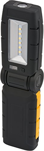 Brennenstuhl LED torcia con batteria e base di ricarica (multifunzione a LED con 6 luce LED SMD, con alimentatore e cavo di ricarica USB) Nero